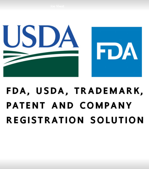 FDA , USDA , Trademark Patent And Company Registration Solution